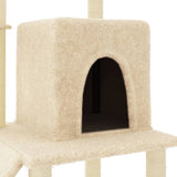 vidaXL Cat Tree with Sisal Scratching Posts 96.5 cm Cream