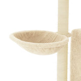 vidaXL Cat Tree with Sisal Scratching Posts 96.5 cm Cream