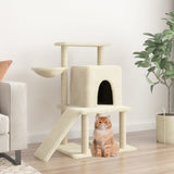 vidaXL Cat Tree with Sisal Scratching Posts 96.5 cm Cream