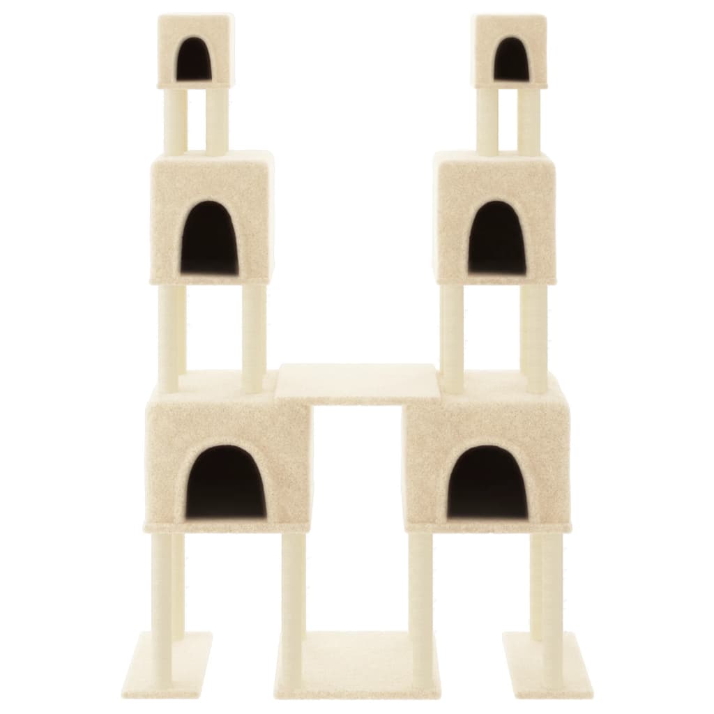 vidaXL Meuble de jardin avec palettes en sisal 199 cm crème jaune