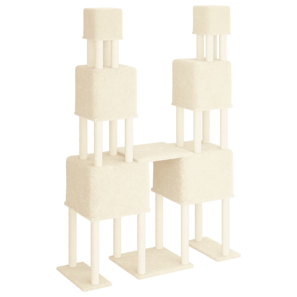 vidaXL Meuble de jardin avec palettes en sisal 199 cm crème jaune