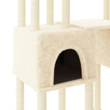 vidaXL Meuble de jardin avec palettes en sisal 199 cm crème jaune