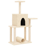 vidaXL Cat tree with sisal scratching posts 122 cm cream