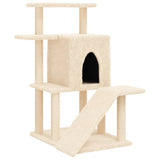 vidaXL Cat Tree with Sisal Scratching Posts 97 cm Cream