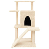 vidaXL Cat Tree with Sisal Scratching Posts 97 cm Cream