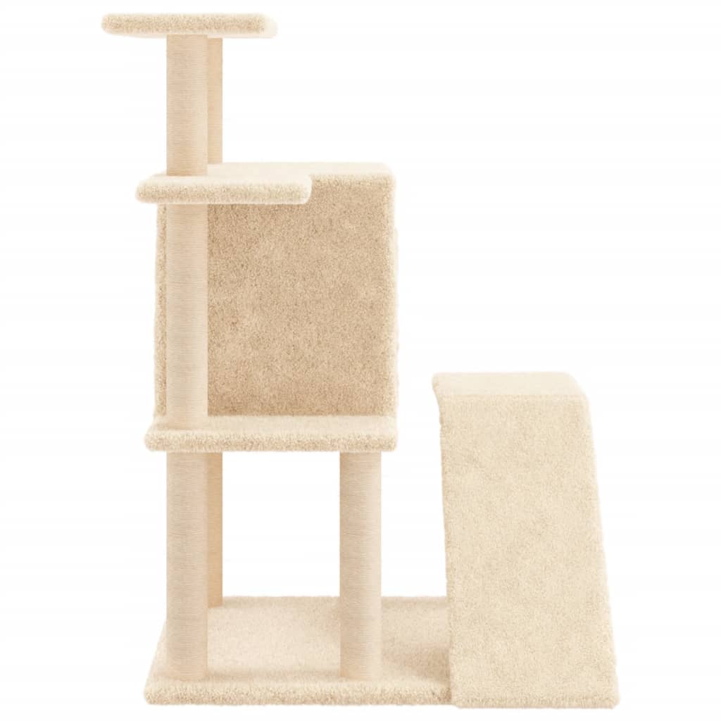 vidaXL Cat Tree with Sisal Scratching Posts 97 cm Cream