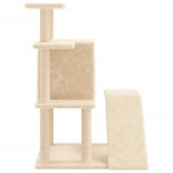 vidaXL Cat Tree with Sisal Scratching Posts 97 cm Cream