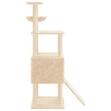 vidaXL Cat Tree with Sisal Scratching Posts 153 cm Cream