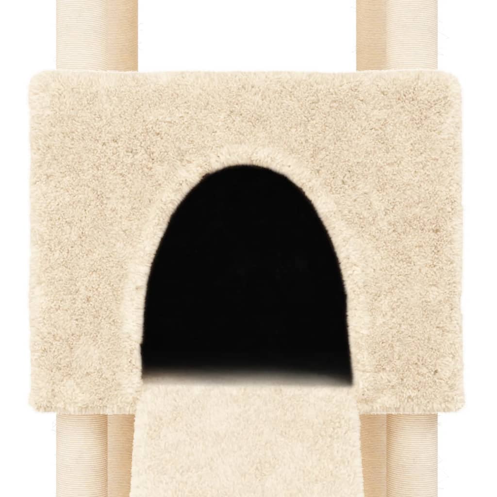 vidaXL Cat Tree with Sisal Scratching Posts 153 cm Cream