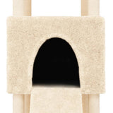 vidaXL Cat Tree with Sisal Scratching Posts 153 cm Cream
