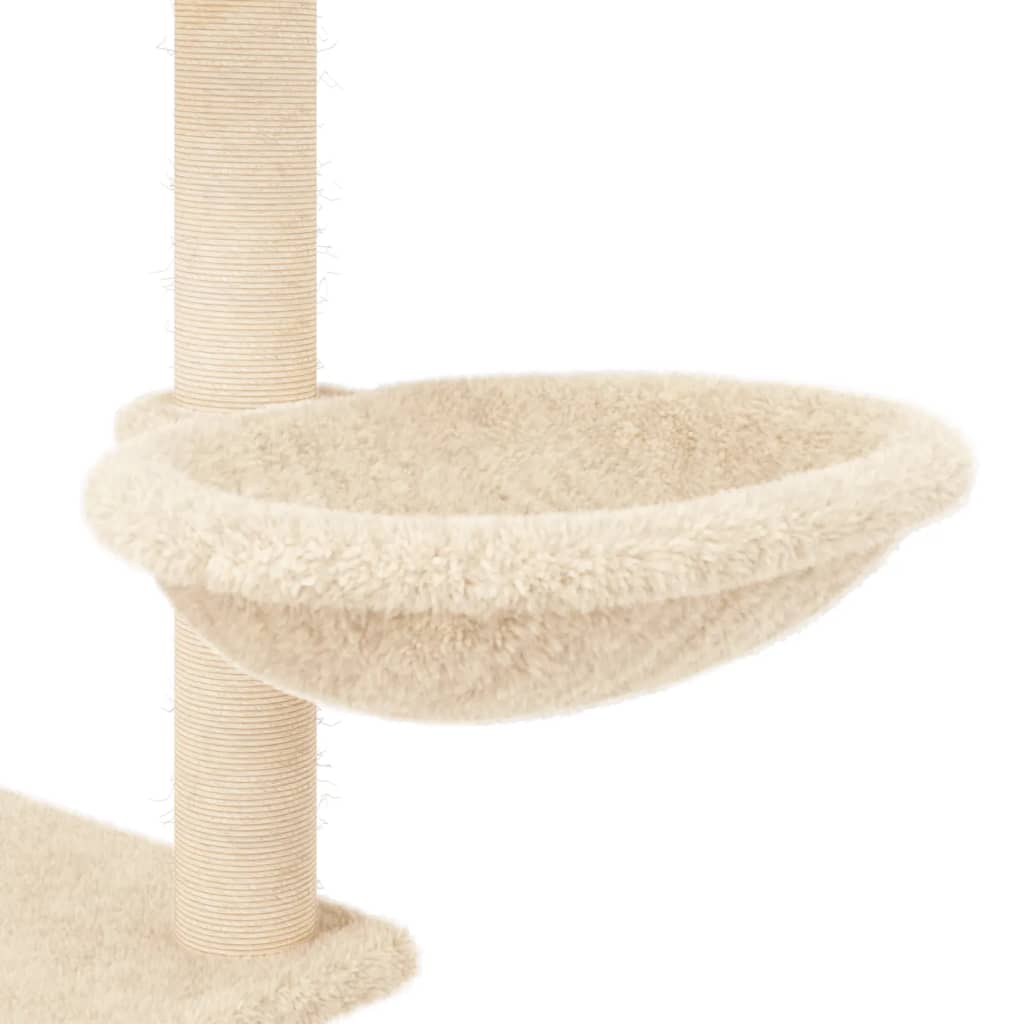 vidaXL Cat Tree with Sisal Scratching Posts 153 cm Cream