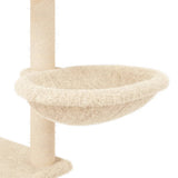 vidaXL Cat Tree with Sisal Scratching Posts 153 cm Cream