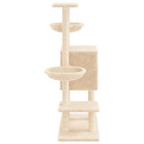 vidaXL Cat Tree with Sisal Scratching Posts 117 cm Cream