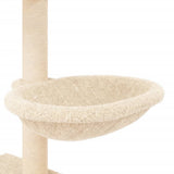 vidaXL Cat Tree with Sisal Scratching Posts 117 cm Cream