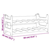 vidaXL Stackable 12-Bottle Wine Rack PP