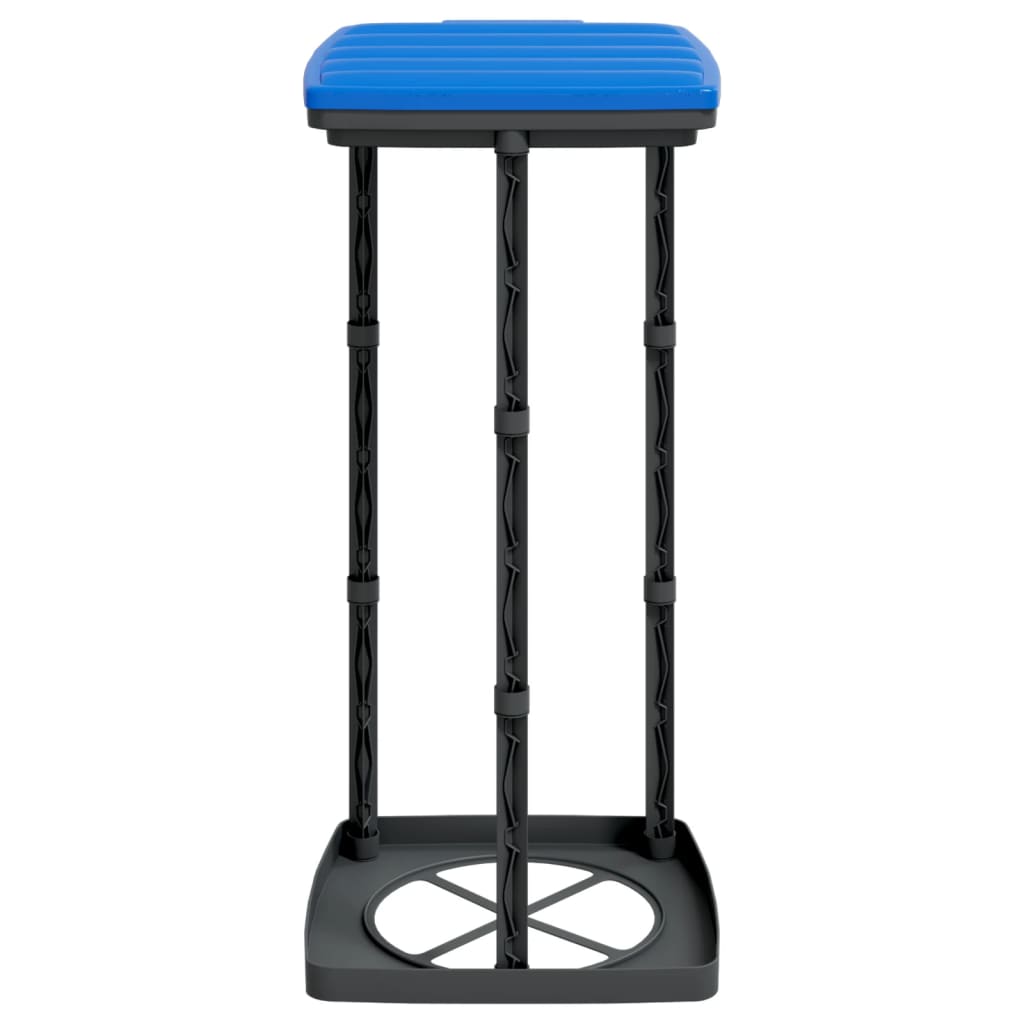 vidaXL Vuilniszakhouders 2 st 60 L PP zwart en blauw