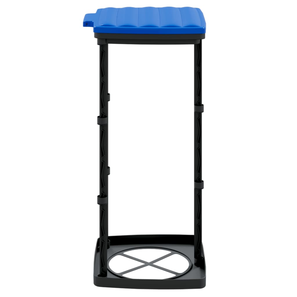 vidaXL Vuilniszakhouders 2 st 60 L PP zwart en blauw