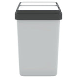 vidaXL Double Trash Can 2x25 L White