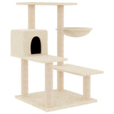 vidaXL Cat Tree with Sisal Scratching Posts 82.5 cm Cream