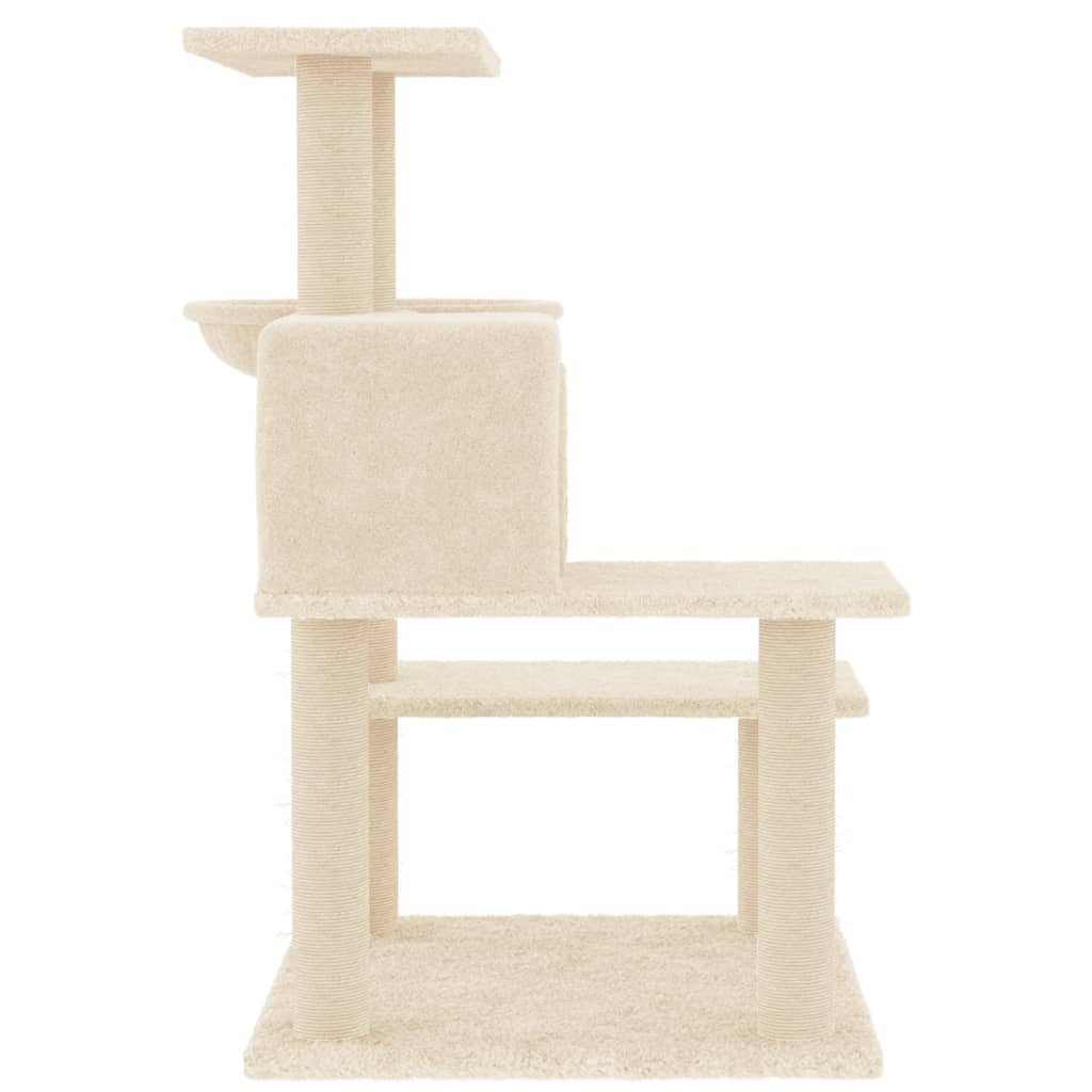 vidaXL Cat Tree with Sisal Scratching Posts 82.5 cm Cream