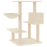 vidaXL Cat Tree with Sisal Scratching Posts 82.5 cm Cream