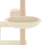 vidaXL Cat Tree with Sisal Scratching Posts 82.5 cm Cream