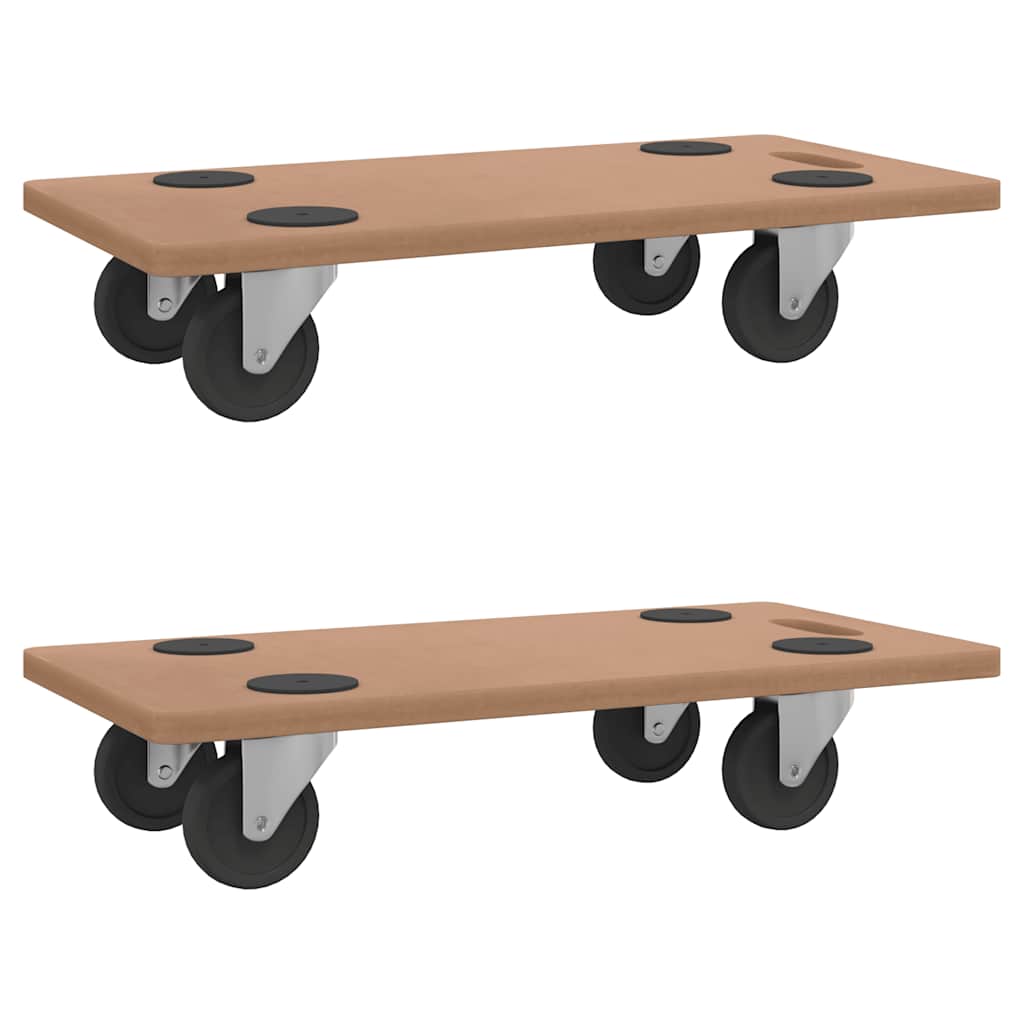 vidaXL Moving Dollies 2 pcs Rectangular Engineered Wood