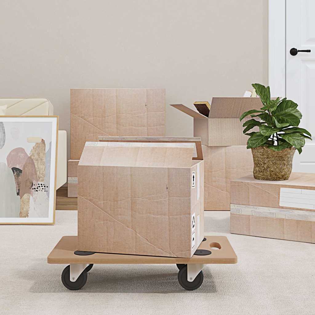 vidaXL Moving Dollies 2 pcs Rectangular Engineered Wood