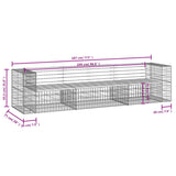 vidaXL Tuinbank schanskorfontwerp 287x71x65,5 cm geïmpregneerd hout