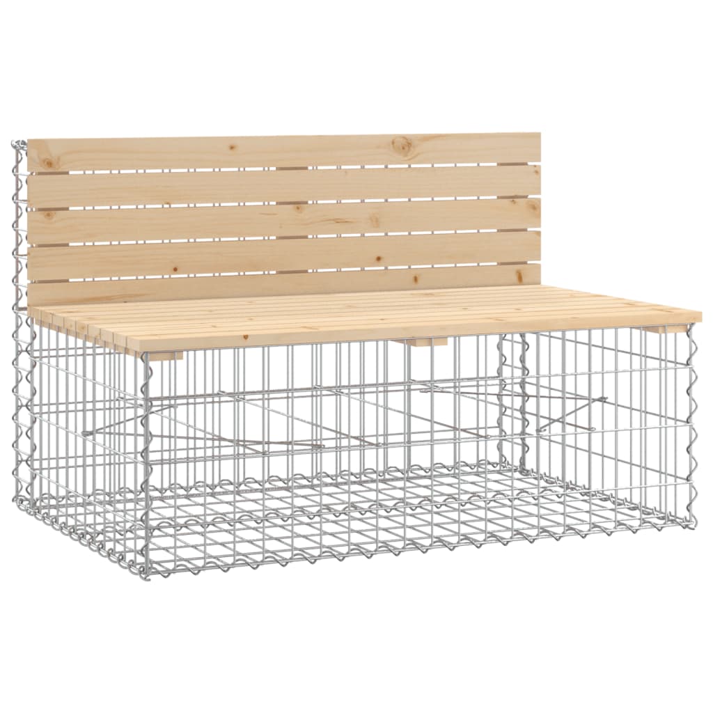 vidaXL Tuinbank schanskorfontwerp 347x71x65,5 cm massief grenenhout