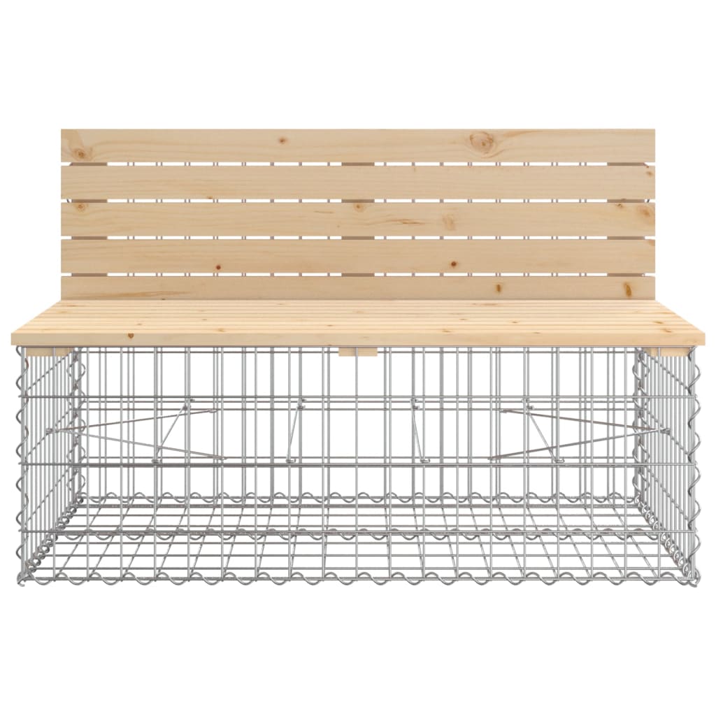 vidaXL Tuinbank schanskorfontwerp 347x71x65,5 cm massief grenenhout