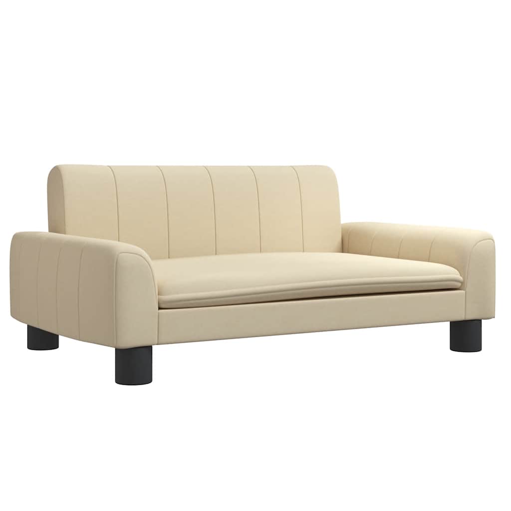 vidaXL Banque d'enfants 70x45x30 cm en tissu crème coloré