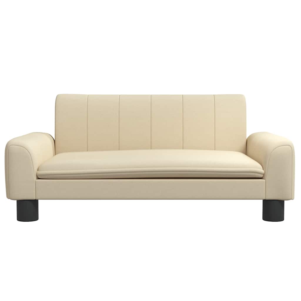 vidaXL Banque d'enfants 70x45x30 cm en tissu crème coloré