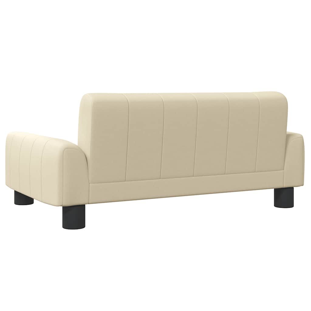 vidaXL Banque d'enfants 70x45x30 cm en tissu crème coloré