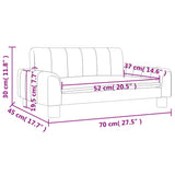 vidaXL Banque d'enfants 70x45x30 cm en tissu crème coloré