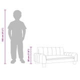 vidaXL Banque d'enfants 70x45x30 cm en tissu crème coloré