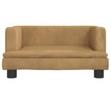 vidaXL Kids Sofa 60x40x30 cm Velvet Brown