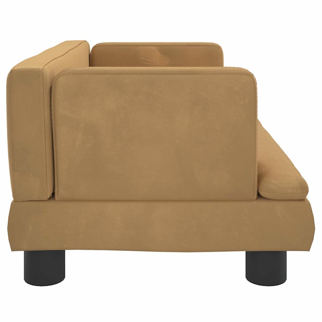 vidaXL Kids Sofa 60x40x30 cm Velvet Brown