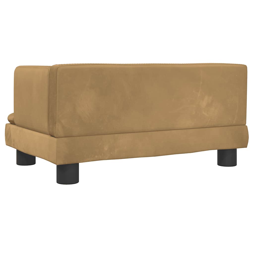 vidaXL Kids Sofa 60x40x30 cm Velvet Brown