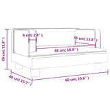 vidaXL Kids Sofa 60x40x30 cm Velvet Brown