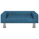 vidaXL Kinderbank 70x45x26,5 cm fluweel blauw