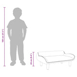 vidaXL Kinderbank 70x40x24 cm stof crèmekleurig