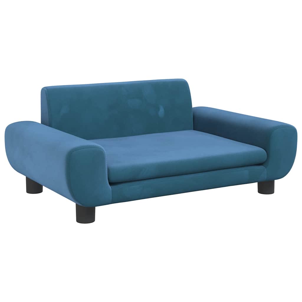 vidaXL Kids' Sofa 70x45x33 cm Velvet Blue