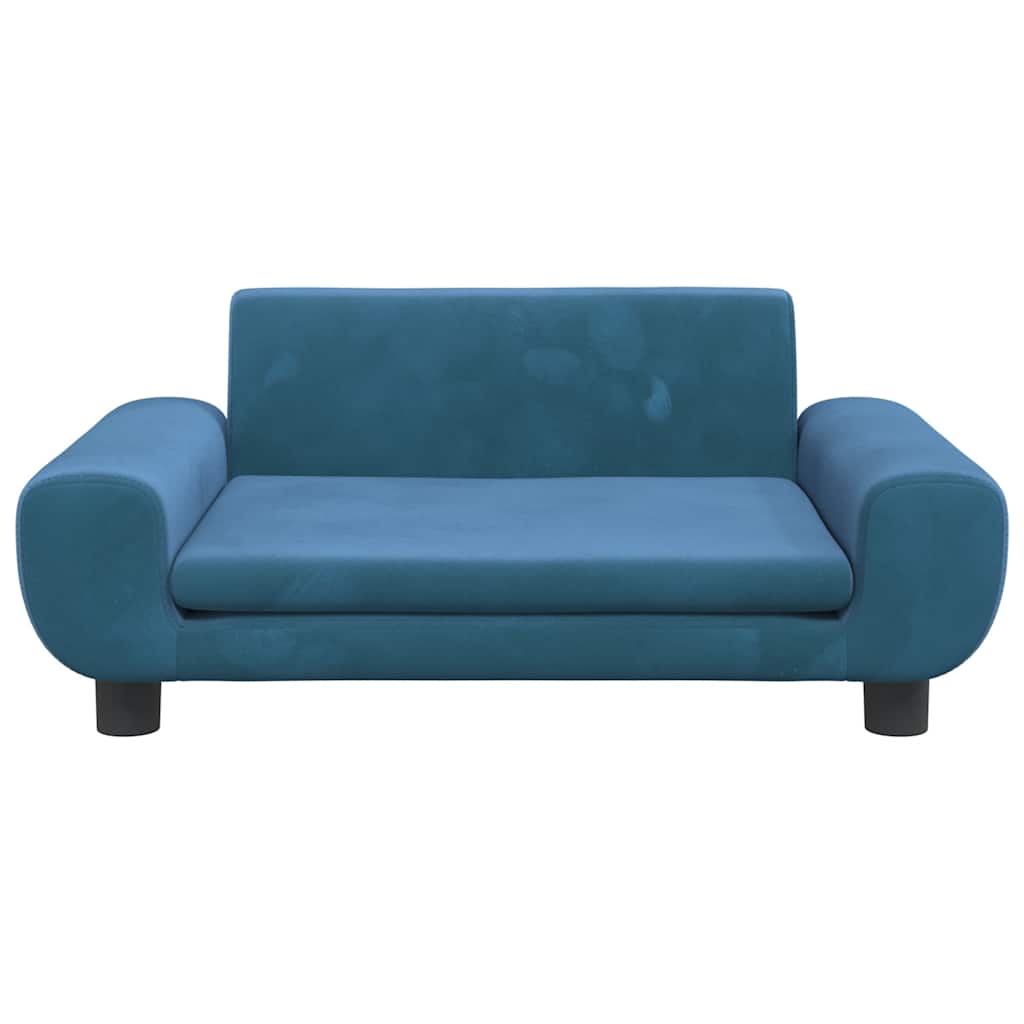 vidaXL Kids' Sofa 70x45x33 cm Velvet Blue