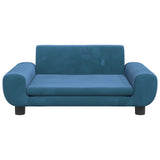 vidaXL Kids' Sofa 70x45x33 cm Velvet Blue