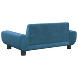 vidaXL Kids' Sofa 70x45x33 cm Velvet Blue