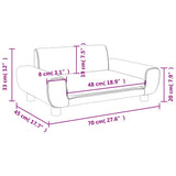 vidaXL Kids' Sofa 70x45x33 cm Velvet Blue