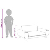 vidaXL Kids' Sofa 70x45x33 cm Velvet Blue