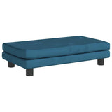 vidaXL Kinderbank met voetensteun 100x50x30 cm fluweel blauw