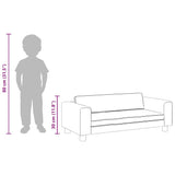 vidaXL Kinderbank met voetensteun 100x50x30 cm fluweel blauw
